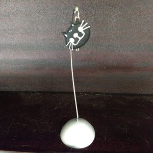 3/$25 vintage Y2K black cat stand up photo clip holder 🎈HOST PICK🎈